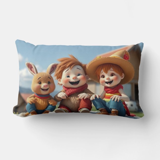 Almofada Lombar Winterfreunde im Glück (Frente)