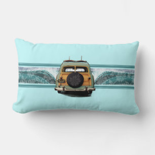 Almofada Lombar Woody Wave Surfer Hawaiian Lumbar Travesseiros