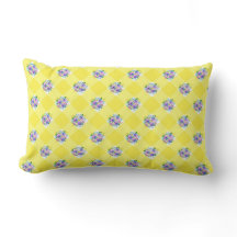 Xadrez Amarelo e Flores Azul Roxo Country