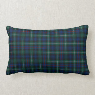 Almofada Lombar Xadrez azul escuro e verde do Tartan de Mackenzie