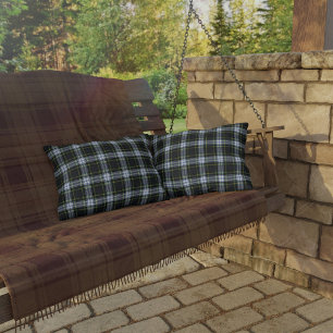 Almofada Lombar Xadrez Clan Gordon Tartan Green White Check