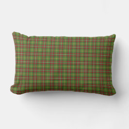 Almofada Lombar Xadrez de Natal Verde e Vermelho