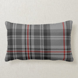 Almofada Lombar Xadrez de Tartan gigante vermelha preta cinzenta
