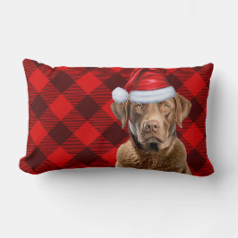 Almofada Lombar Xadrez Festiva da Baía de Chesapeake de Natal