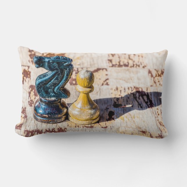 Almofada Lombar Xadrez Pawn e Cavaleiro - Veteranos (Frente)