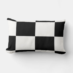 Almofada Lombar xadrez preto e branco