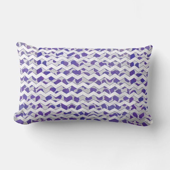 Almofada Lombar Xadrez Roxo e Branco Dalmata (Frente)