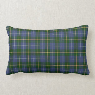 Almofada Lombar Xadrez verde feita sob encomenda do Tartan de Nova