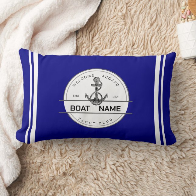 Almofada Lombar Yacht club marinho Náutico (Cobertor)