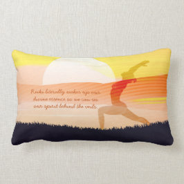 Almofada Lombar Yoga Professora Sun Salutando Meia Lua Pose Aspas