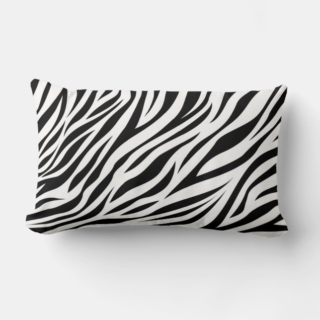 Almofada Lombar Zebra Animal Skin Impressão Pattern-15391 (Frente)