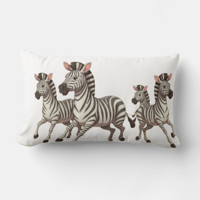 Almofada Lombar Zebra Dash: Aventuras Savannah (Frente)