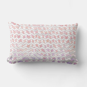 Almofada Lombar Zebra Listras Rosa e Branco