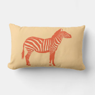 Almofada Lombar Zebra - Mandarim e laranja claro