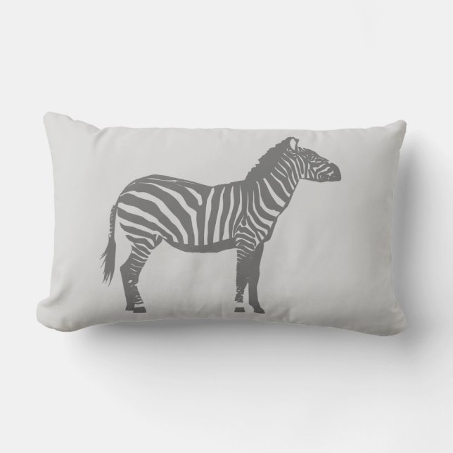 Almofada Lombar Zebra - Sombras das Cinzas/Cinzas (Frente)