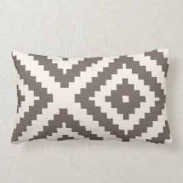 Almofada Lombar Zigzag - Padrão Geométrico Taupe Brown