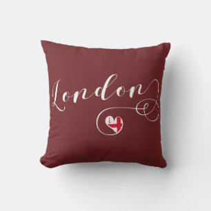 Almofada London Heart Travesseiro decorativo, Inglaterra
