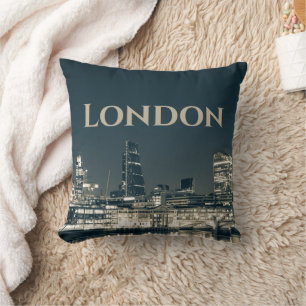 Almofada London Skyline Panorama Urban Souvenir Gift