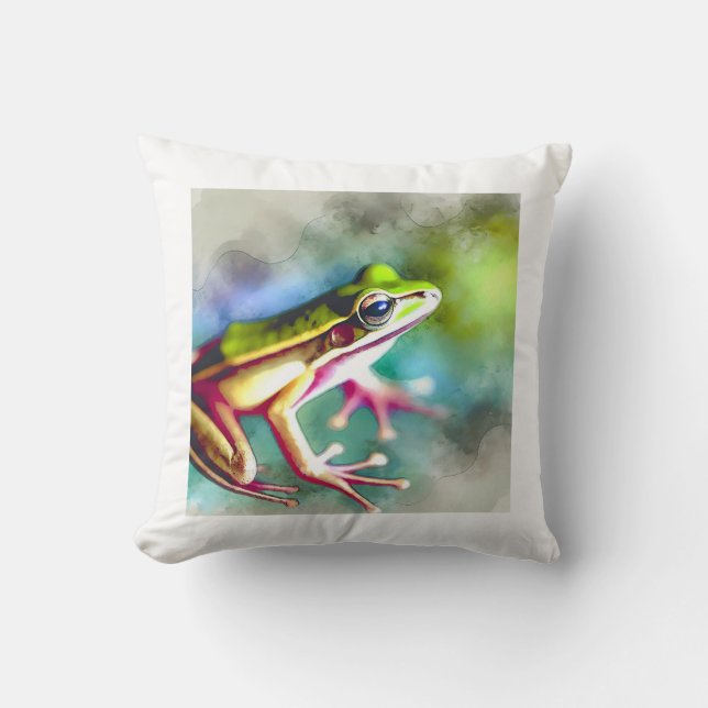 Almofada Long legged frog 100924AREF149 - Watercolor (Frente)