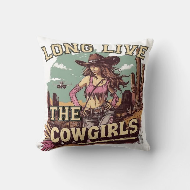 Almofada Long live the cowgirl (Frente)