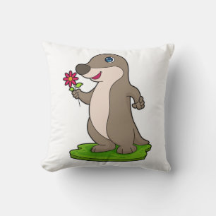Almofada Lontra com Flor