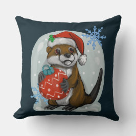 Almofada lontra natalina