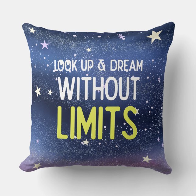 Almofada Look up and dream without limits (Frente)