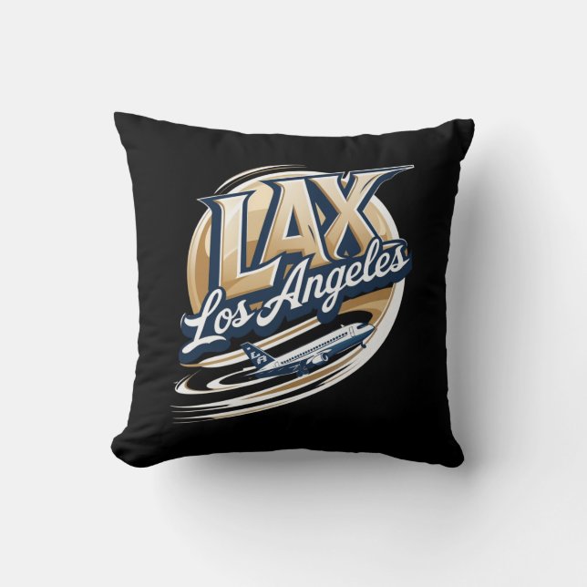 Almofada Los Angeles LAX Airport Code Throw Pillow (Frente)