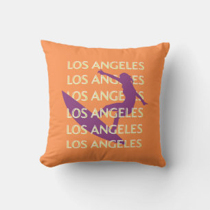 Almofada Los Angeles Viagem Art, Califórnia, Viagem, Orange