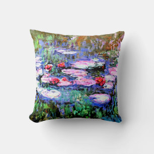 Almofada Los Nenutaris (lírios aquáticos), por Claude Monet