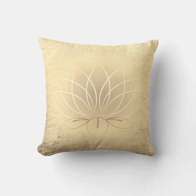 Almofada Lótus Dourado Magnífico, Zen (Frente)