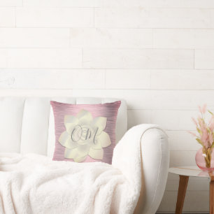 Almofada Lotus Elegante de Blush Rosa OM