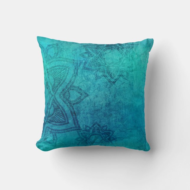 Almofada Lotus Texturizado Azul (Frente)