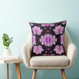 Almofada Lotus violeta-vermelha
