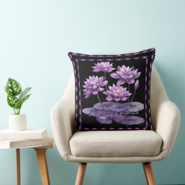 Almofada Lotus violeta-vermelha
