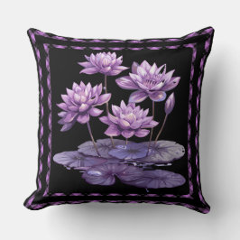 Almofada Lotus violeta-vermelha