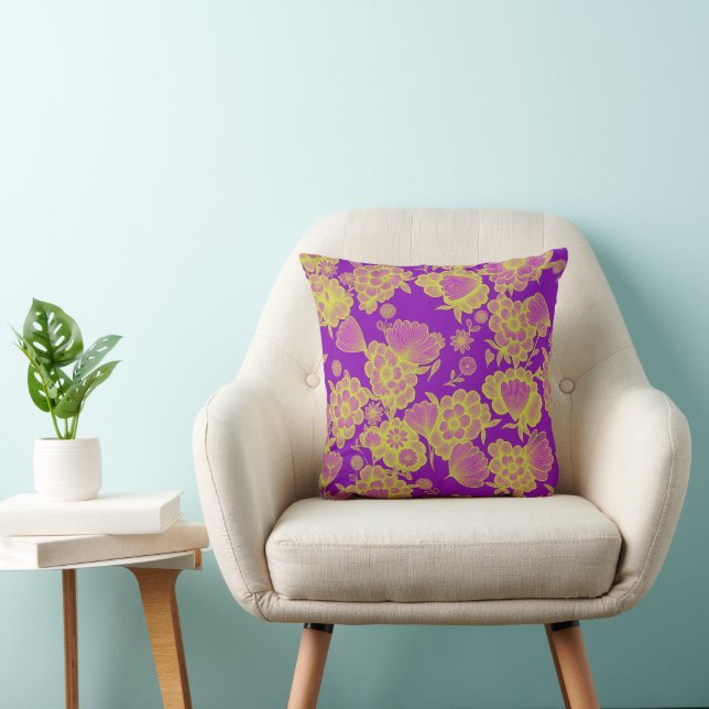 Almofada Lou Violet 💜 Floral Barroco (Cadeira)