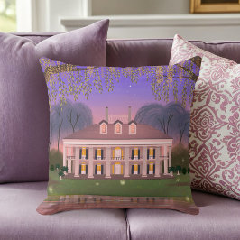 Almofada Louisiana Southern Mansion House Purple