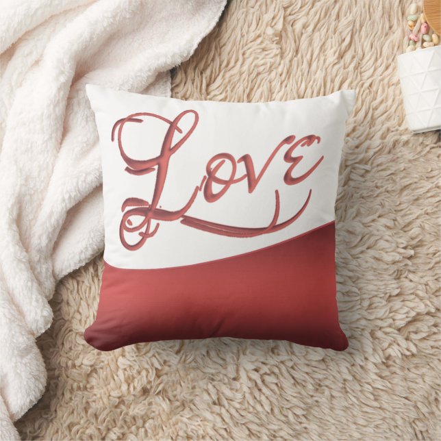 Almofada Love Abstrato | Escrita manual em casual moderna (Cobertor)