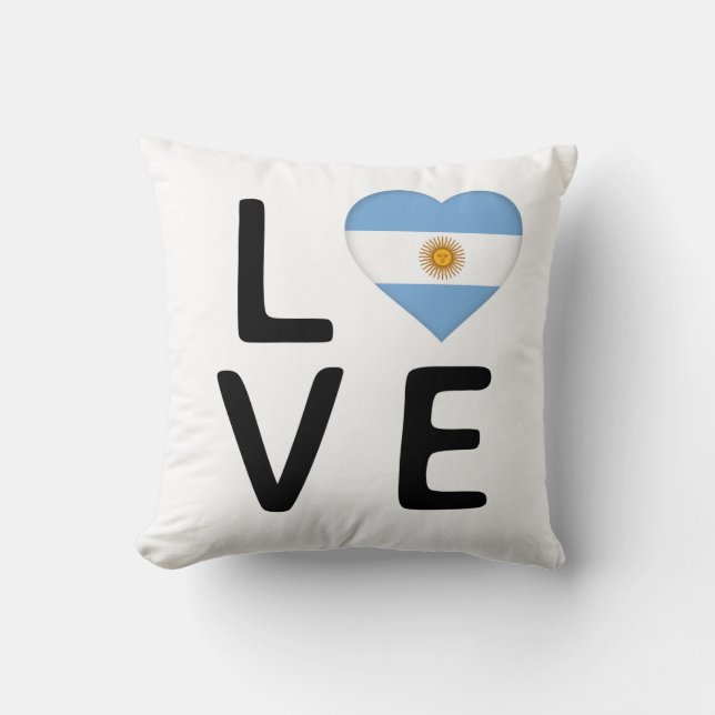 Almofada Love - Argentina Flag (Frente)