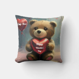Almofada Love Bear: Dia de os namorados Personalizado