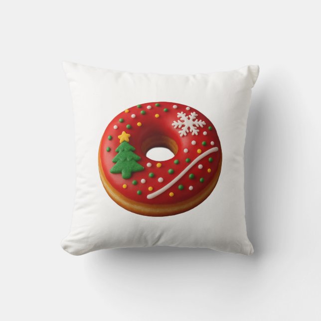 Almofada Love Chrismast Donut Throw Pillow (Frente)