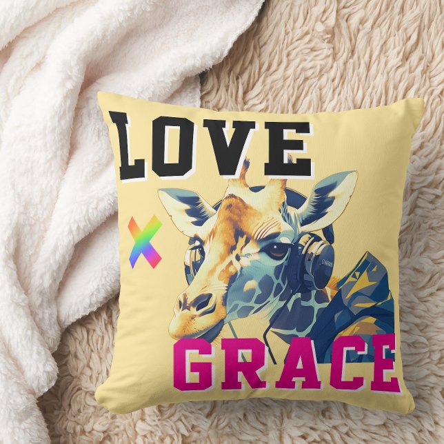 Almofada LOVE × GIRAFFE - Custom (Criador carregado)