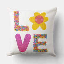 Love Impressão Design em Travesseiro De Algodão Pa