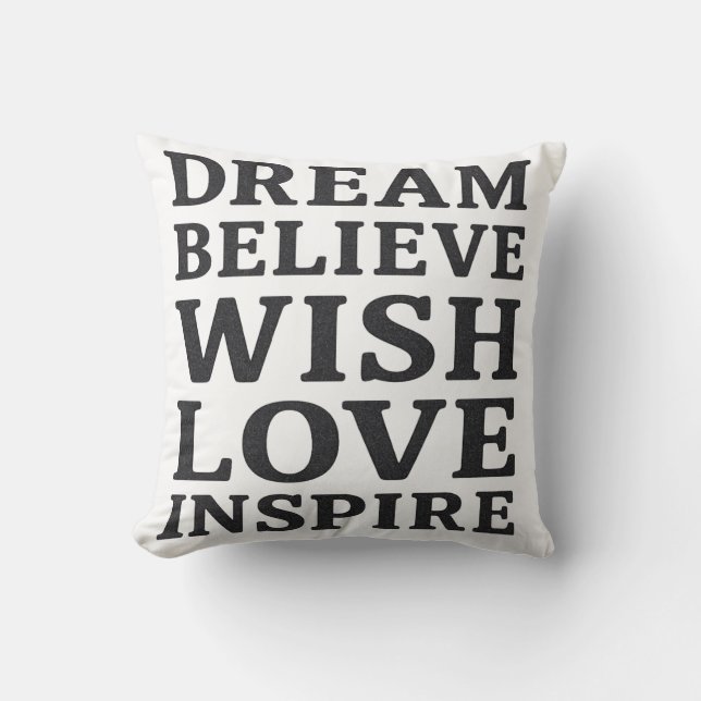 Almofada Love Inspire - Motivational Quote Travesseiro (Frente)