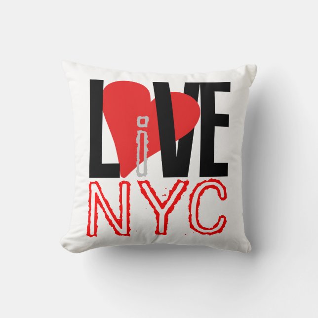 Almofada Love & Live in NYC Travesseiro (Frente)