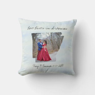 Almofada Love Lives In Arkansas State Shaping Custom Photo