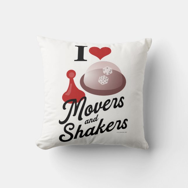 Almofada Love Movers and Shakers Retro Conselho Game Slogan (Frente)
