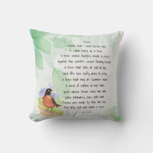 Almofada Love Nature Inspirational Poem Trees Kilmer