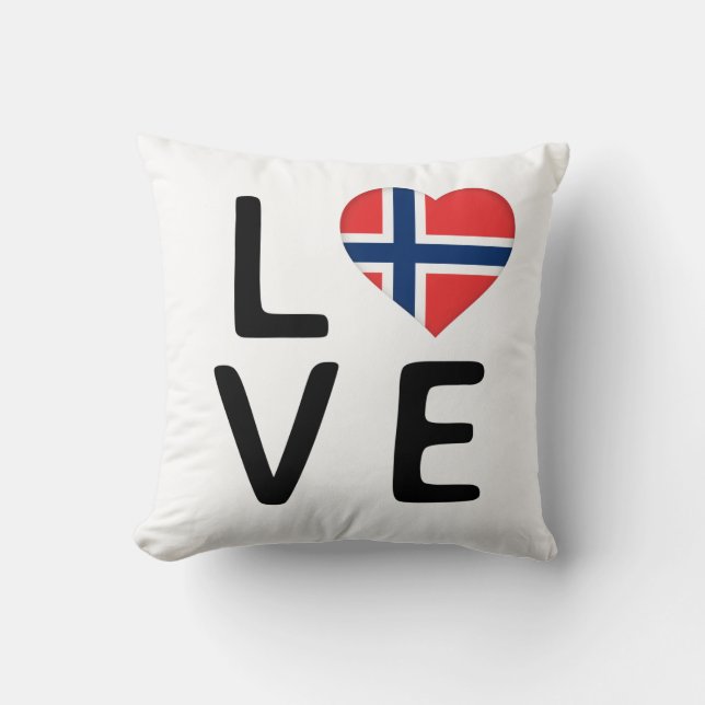 Almofada Love - Norway Flag (Frente)